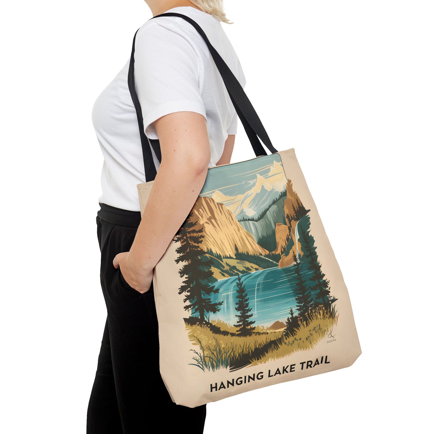 Hanging Lake Trail Tote Bag Eco Friendly Outdoor Adventure All Over Print