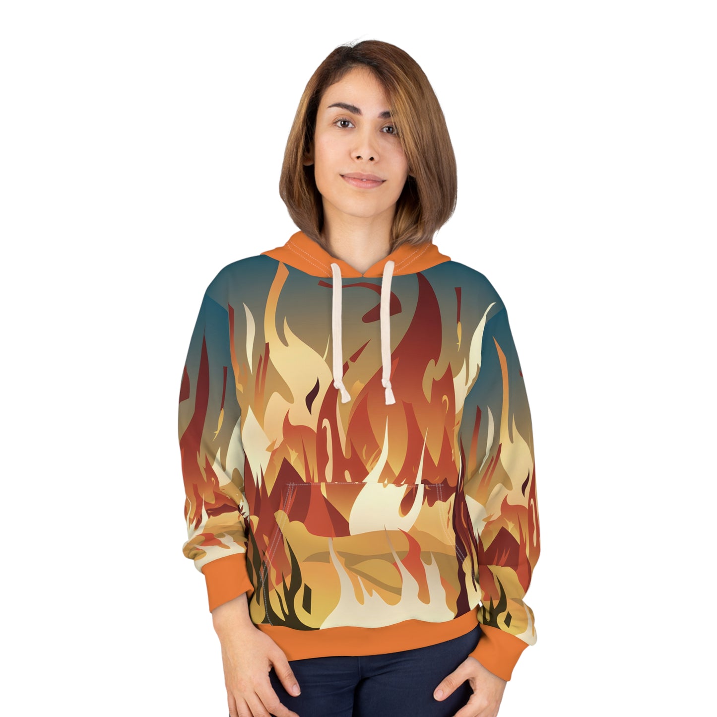 Ethereal Embers All Over Print Hoodie Outdoor Travel Apparel Unisex