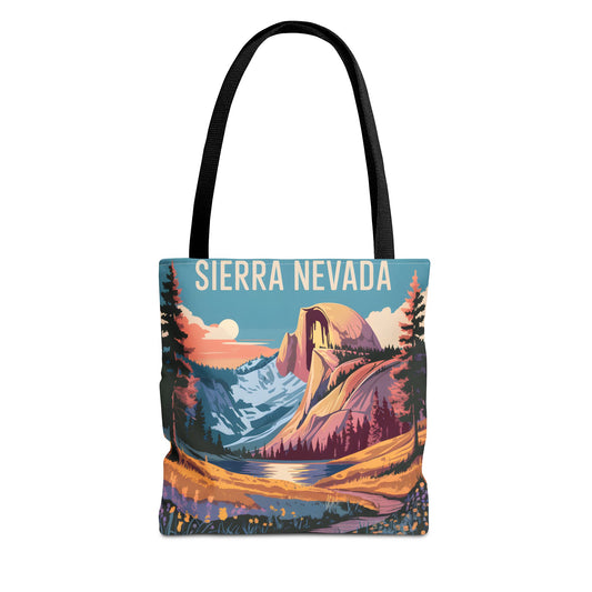 Sierra Nevada Landscape All Over Print Tote Bag Nature Art Eco Friendly Gift