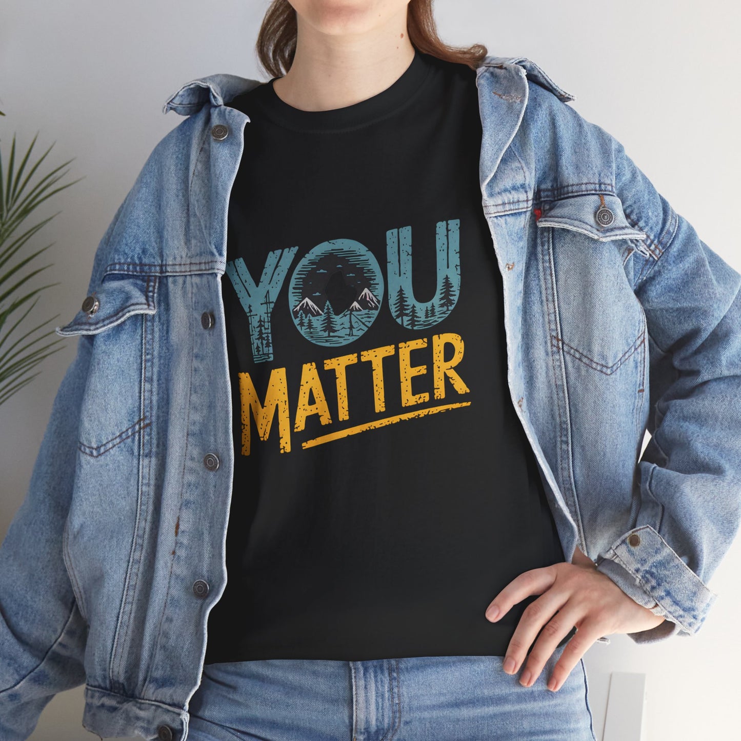You Matter Vintage Graphic Tee Outdoor Nature Hiking Shirt Short Sleeve Casual