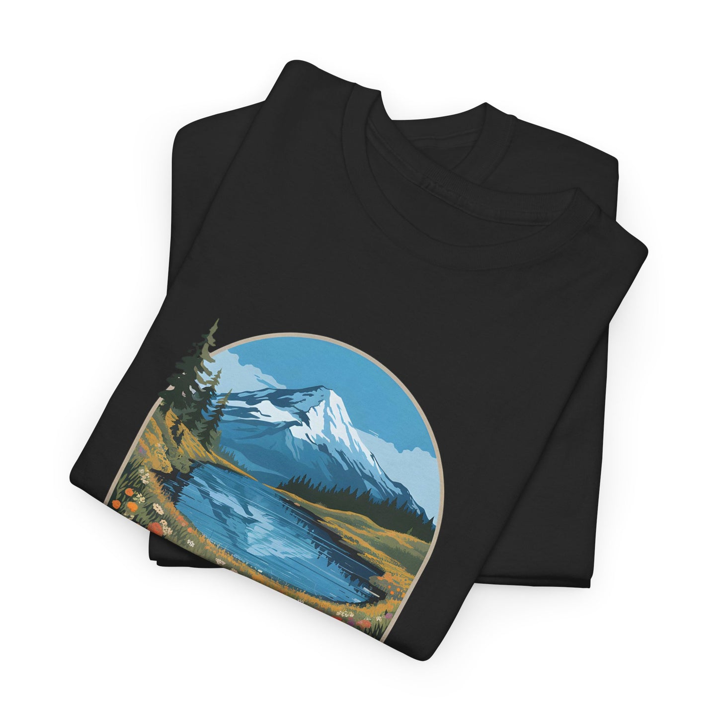 Mount Hood Oregon T-Shirt Vintage Travel Graphic Tee Retro Nature Poster Art