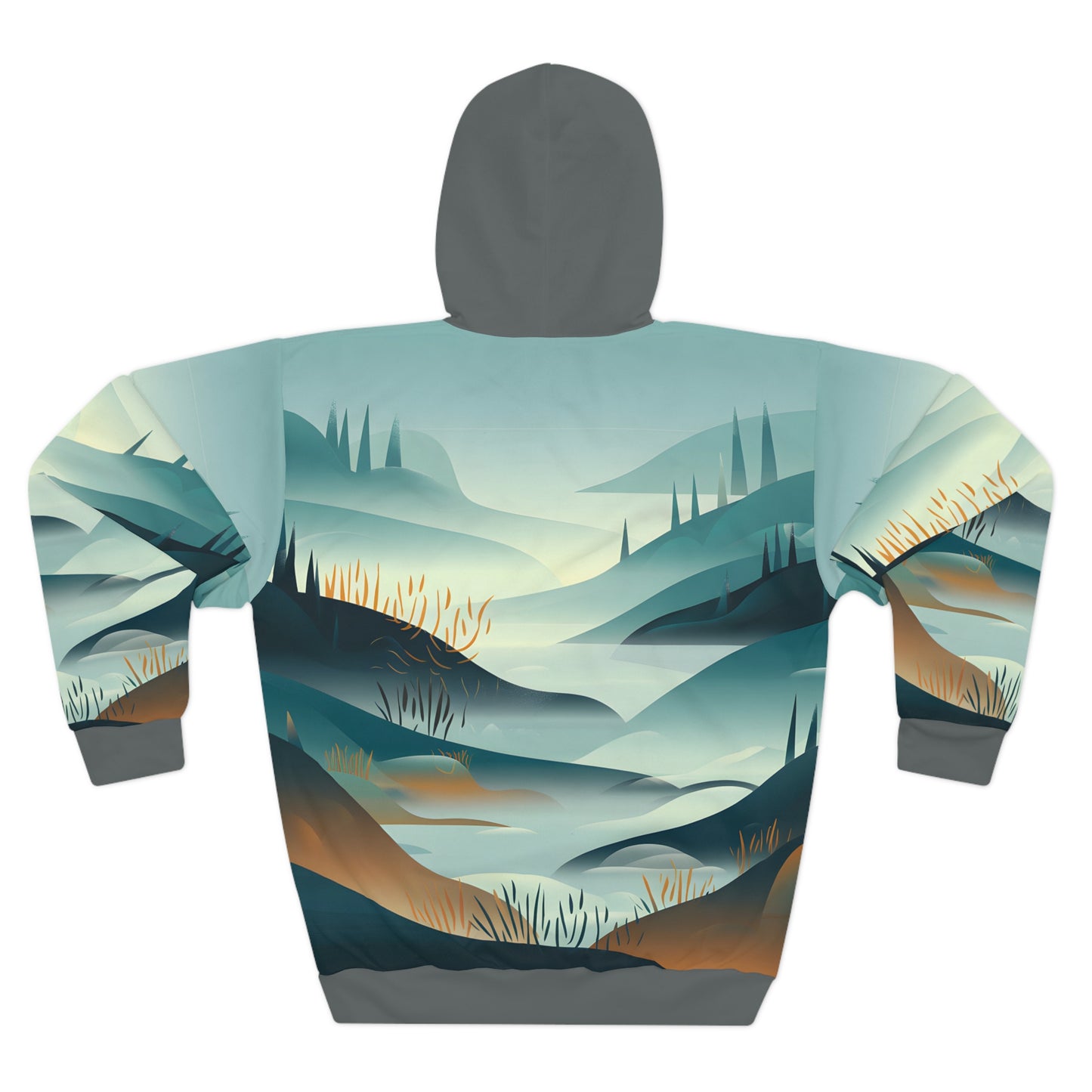 Twilight Mist All Over Print Pullover Hoodie Outdoor Adventure Apparel Unisex