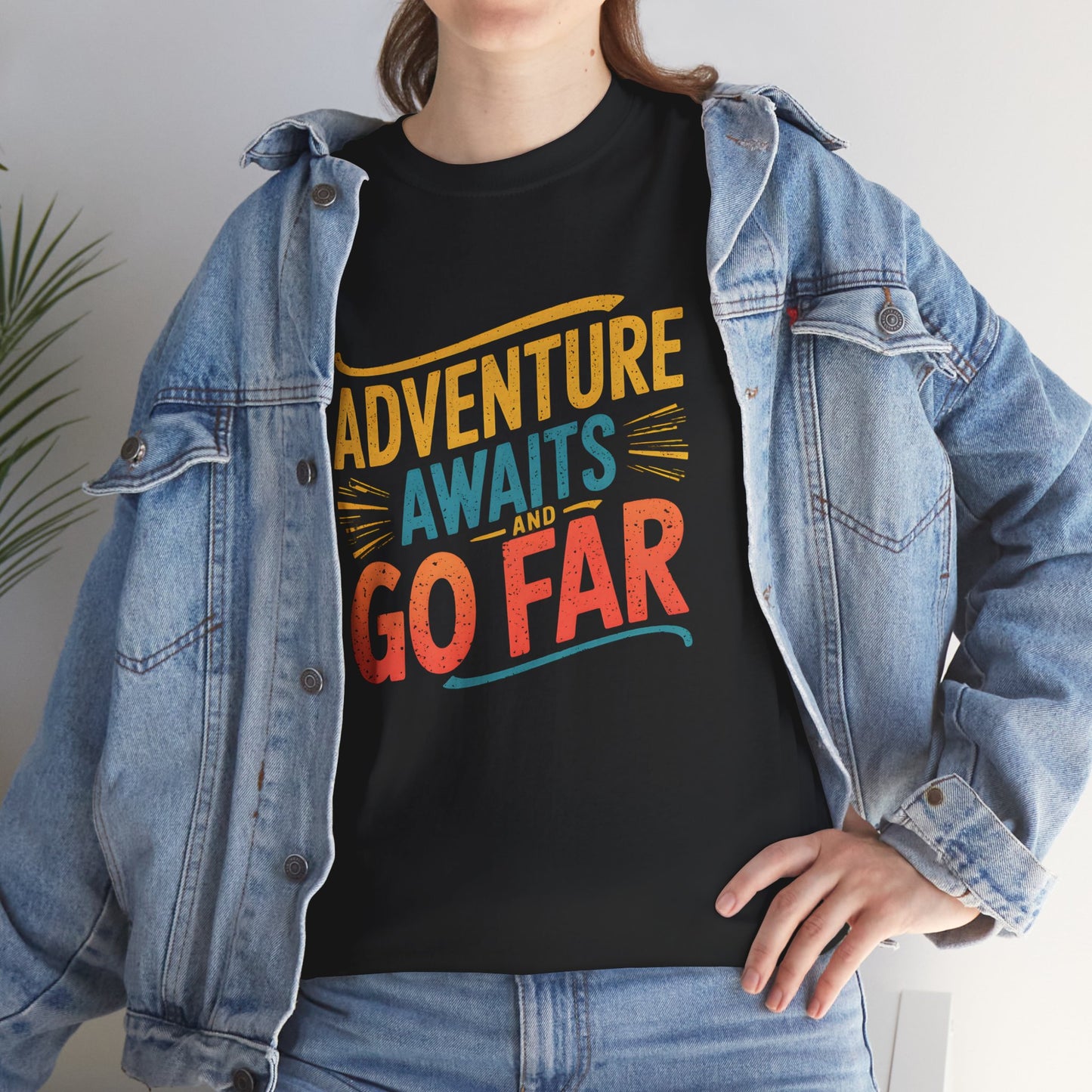 Adventure Awaits T-Shirt Go Far Graphic Tee Outdoor Wear Gift - T Shirt