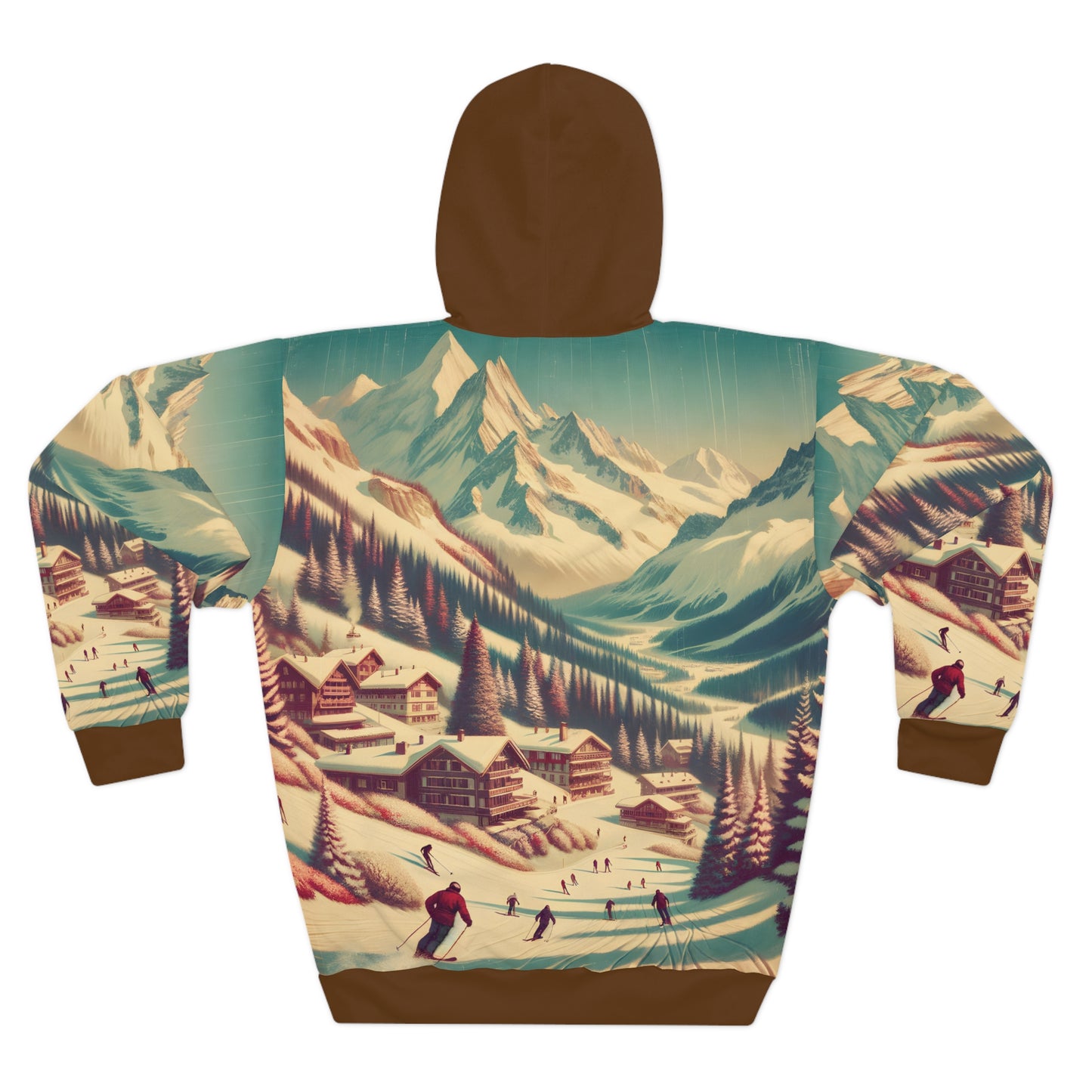 Whitefish Montana Hoodie All Over Print Ski Resort Mountain Winter Cozy Outdoor