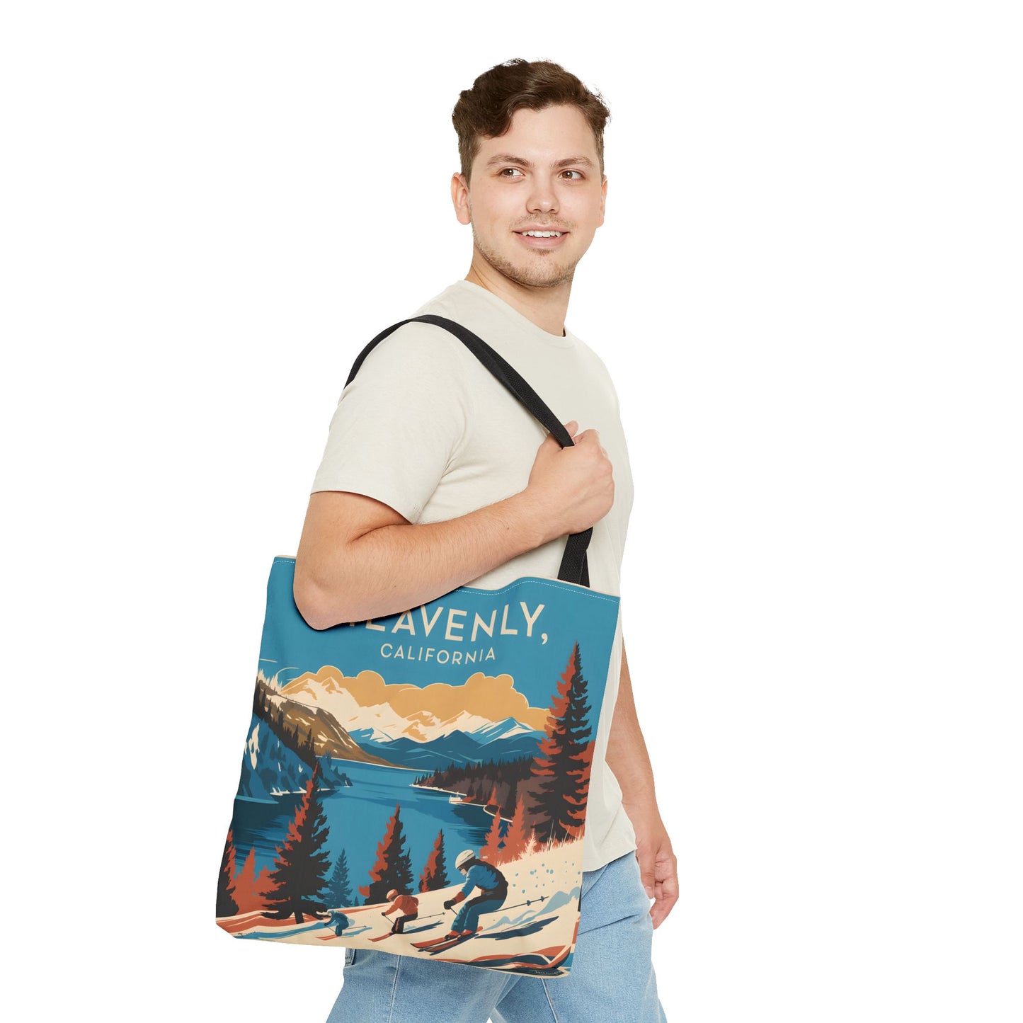 Heavenly Tote Bag All Over Print California Ski Resort Lake Mountain Travel