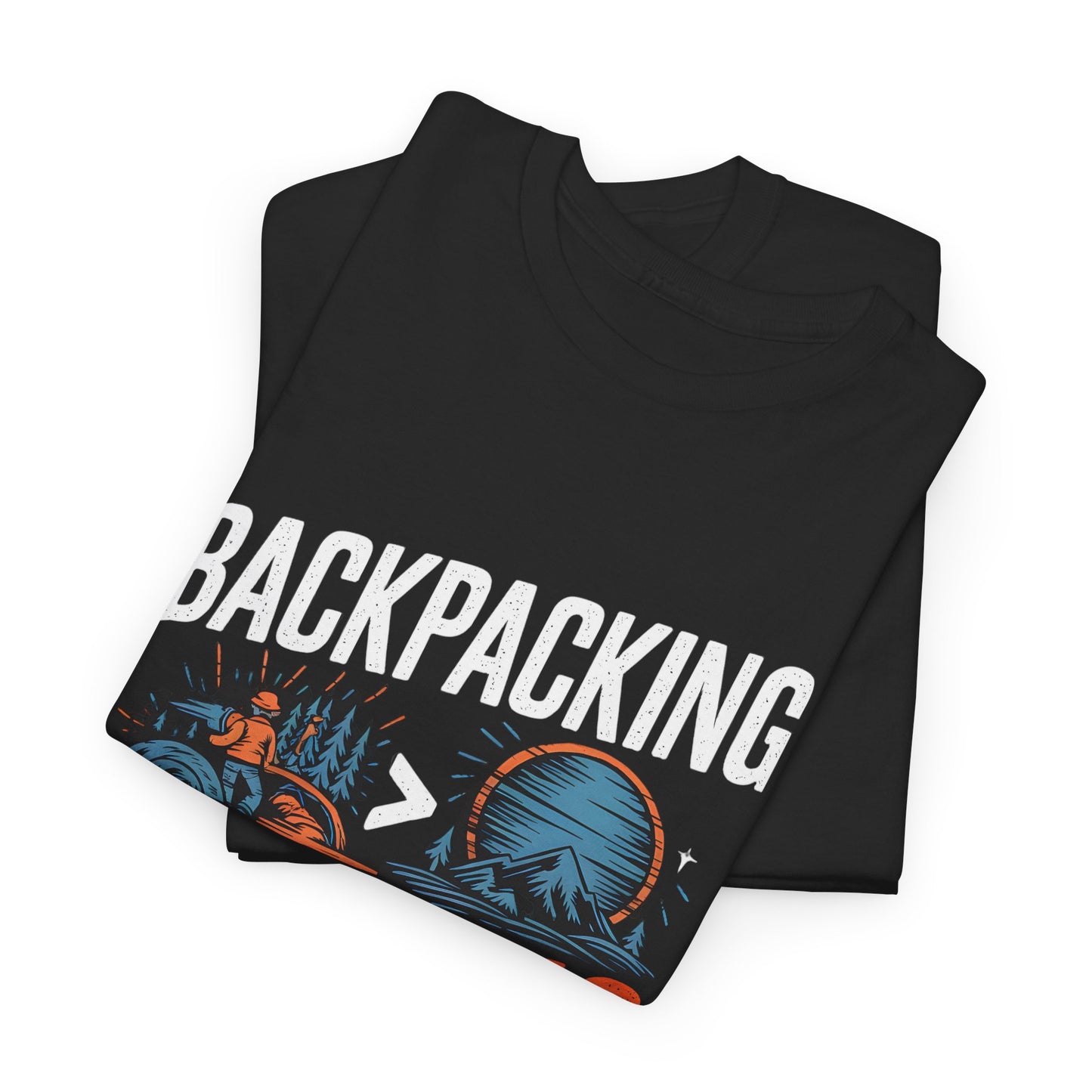 Backpacking Adulting T-Shirt Hiking Adventure Graphic Short Sleeve Casual Tee