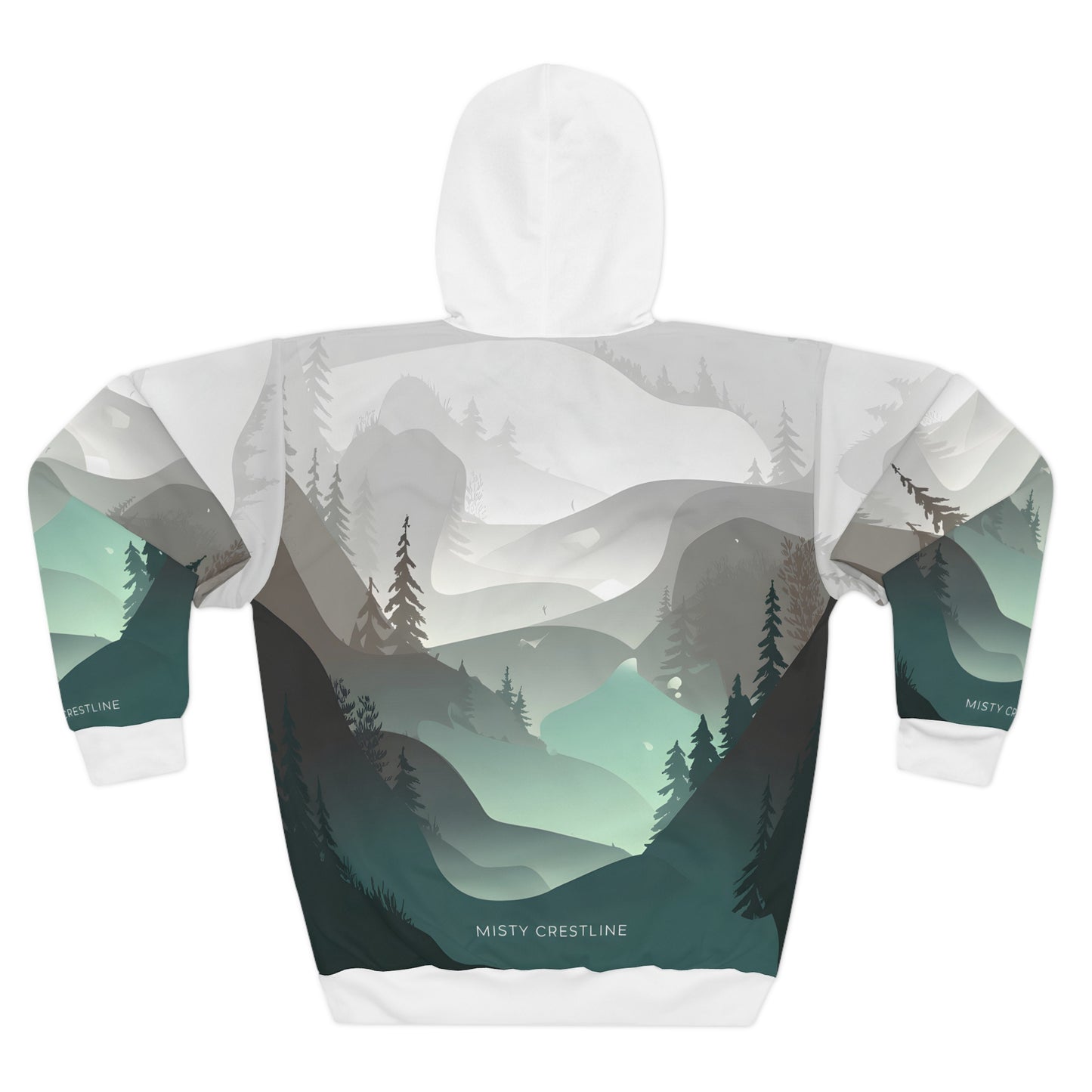 Misty Crestline All Over Print Pullover Hoodie Outdoor Apparel Travel Lovers