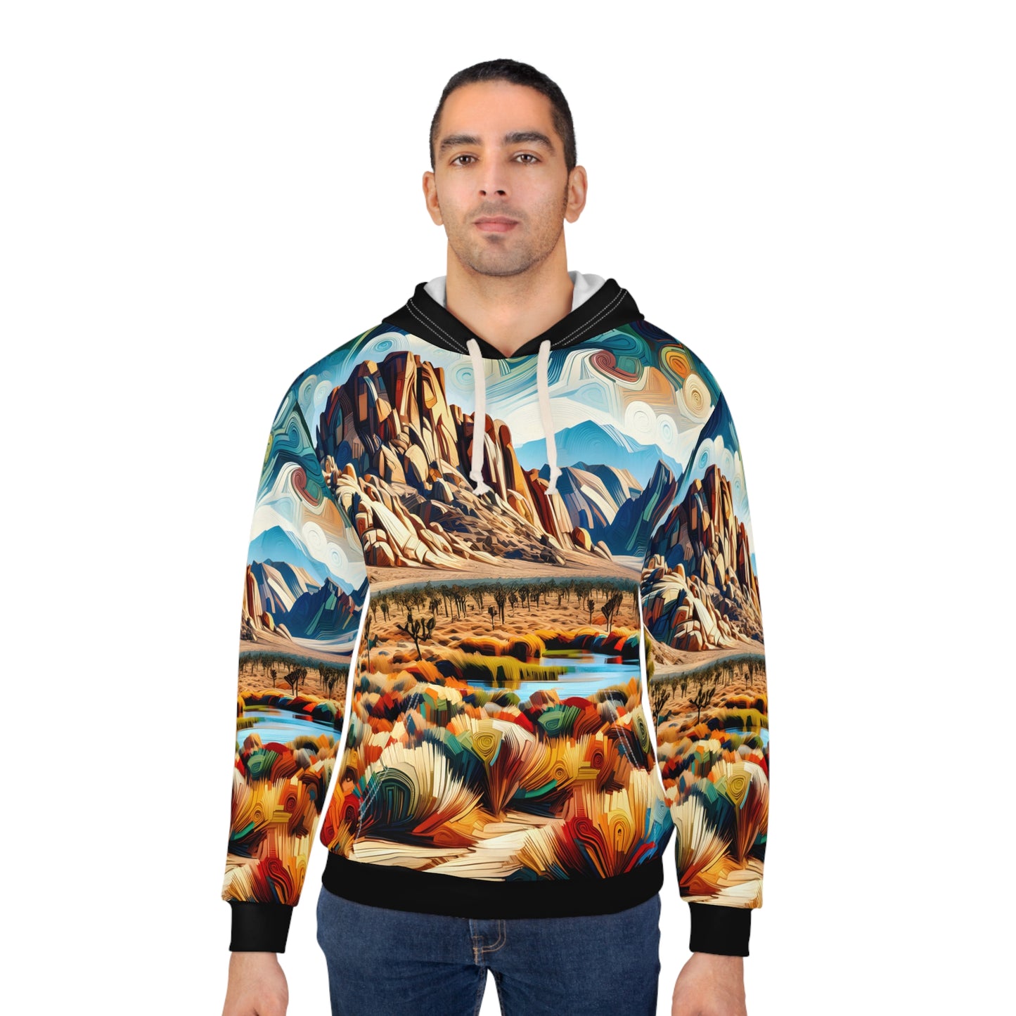Joshua Tree Hoodie Artistic All-Over Print Desert Adventure Pullover
