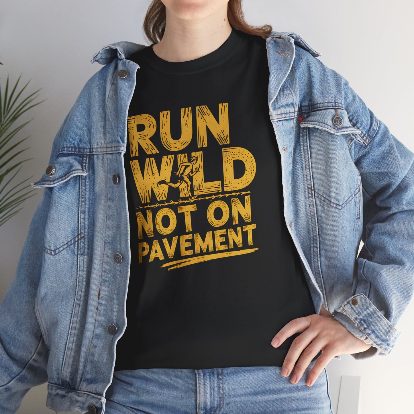 Run Wild Not on Pavement Graphic Running Tee Adventure Shirt Camping Apparel