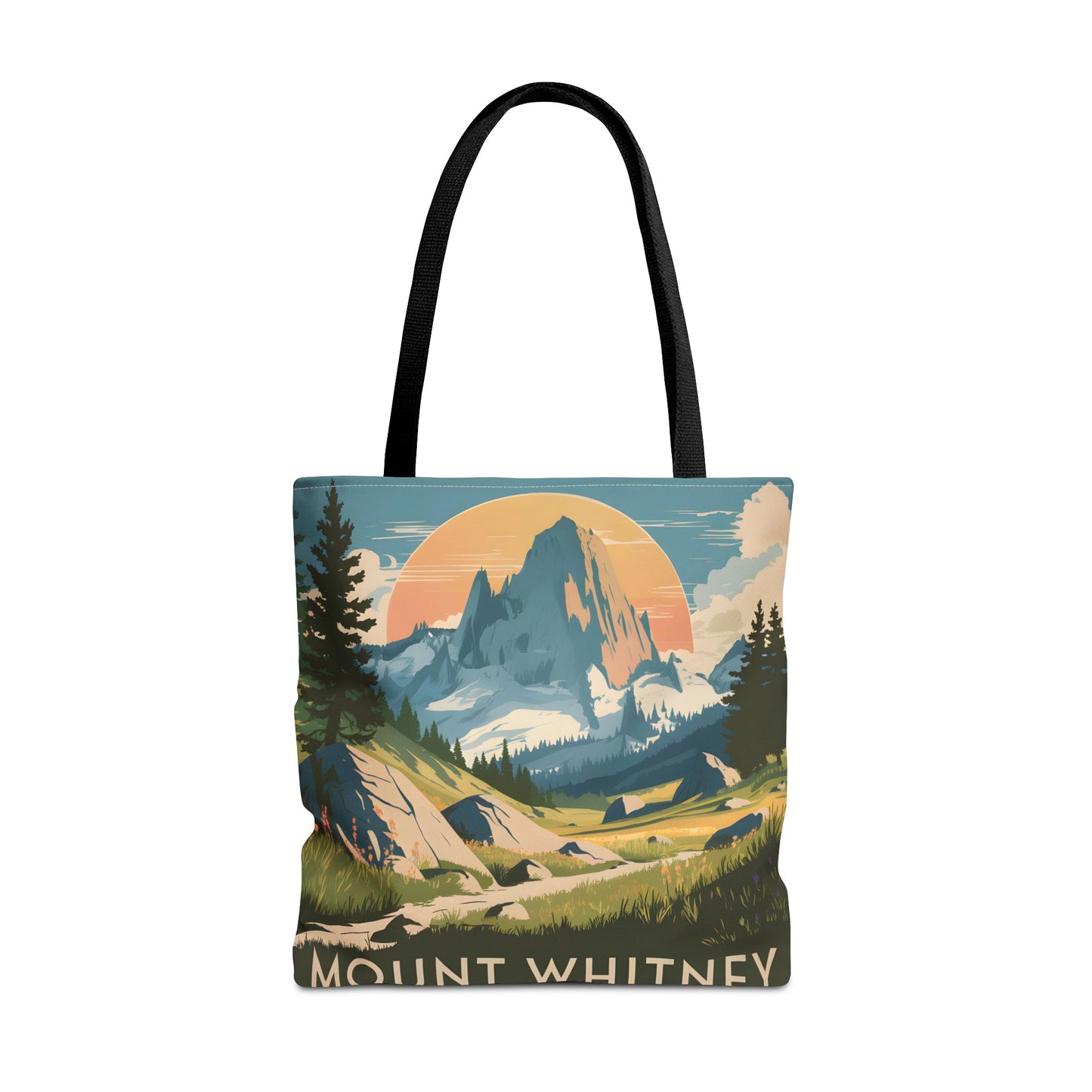Mount Whitney California All Over Print Tote Bag National Park Travel Apparel