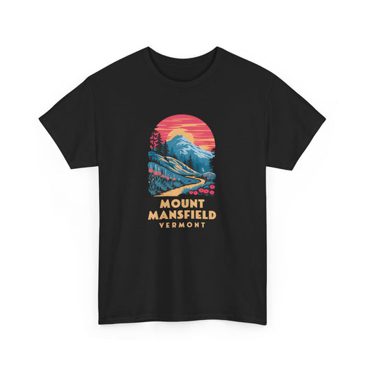 Mount Mansfield Vermont Vintage Mountain Graphic T-Shirt Nature Lover Gift