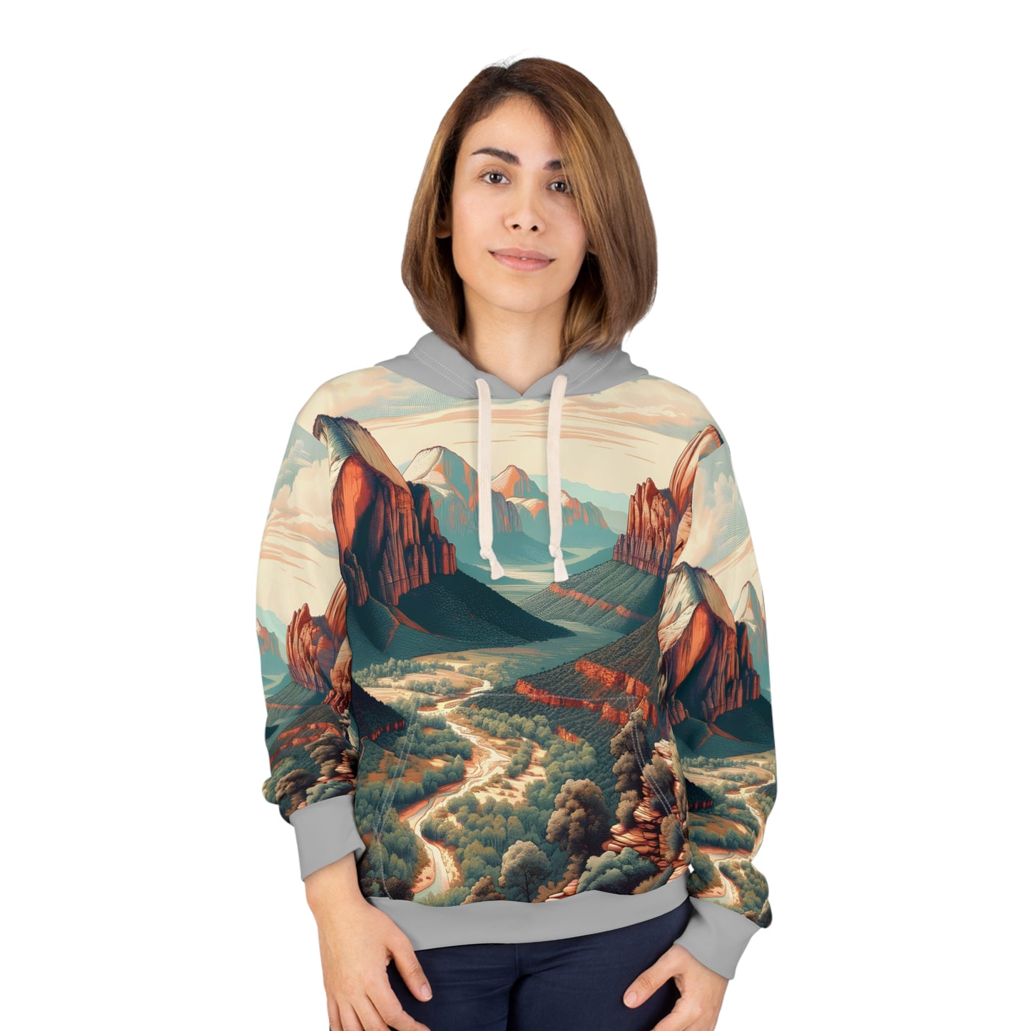 Zion National Park All-Over Print Hoodie for Outdoor Adventure Lovers