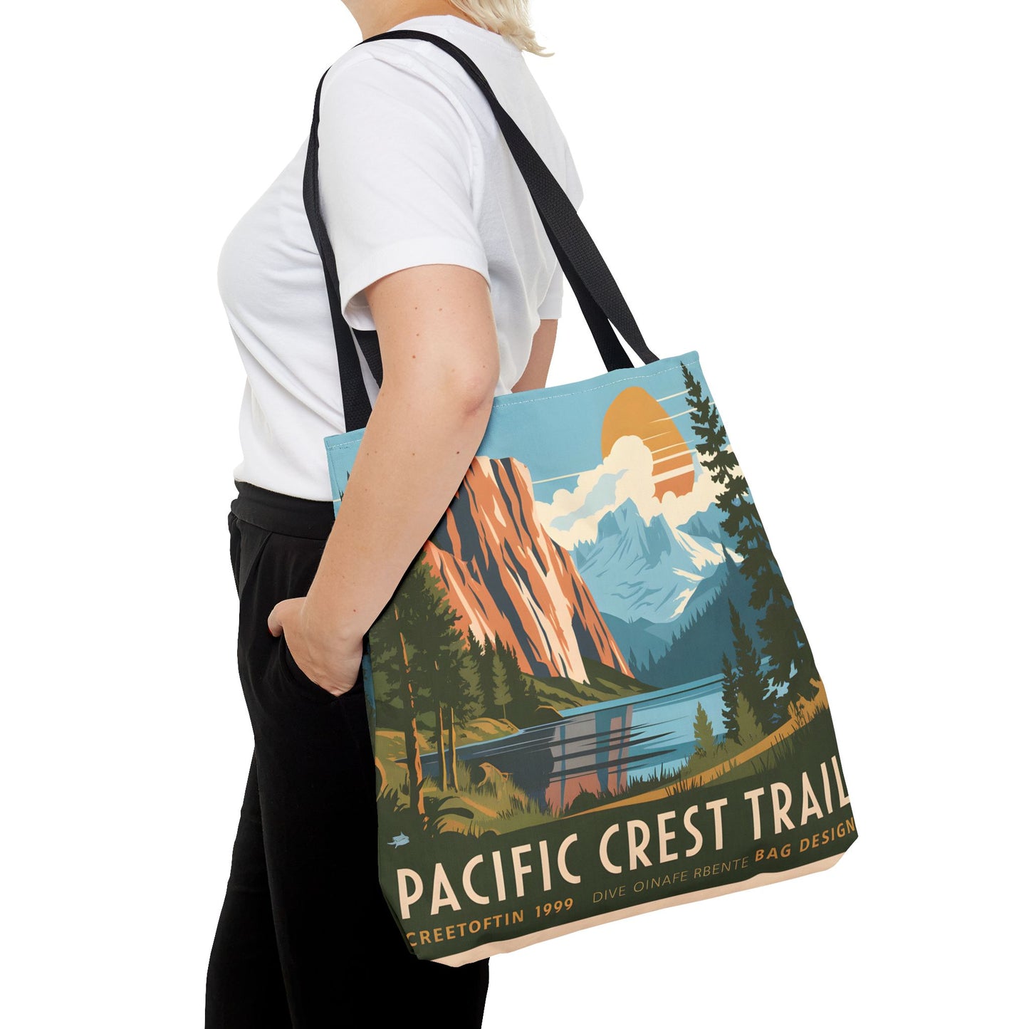 Pacific Crest Trail Tote Bag All Over Print Outdoor Adventure Gift 1999 Design