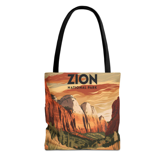 Zion National Park All Over Print Tote Bag Nature Landscape Travel Gift Apparel