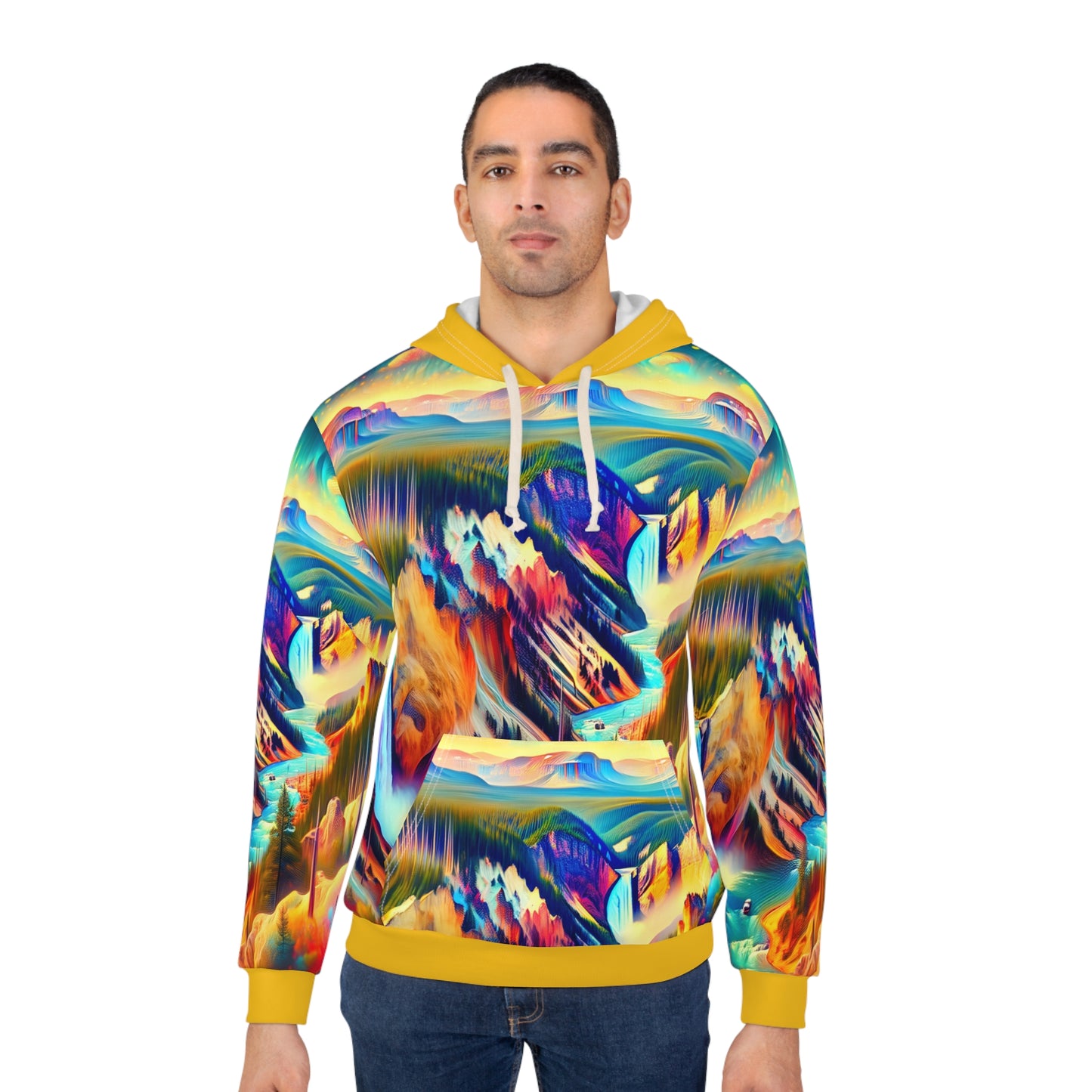 Yellowstone National Park Hoodie All-Over Print Artistic Adventure Pullover