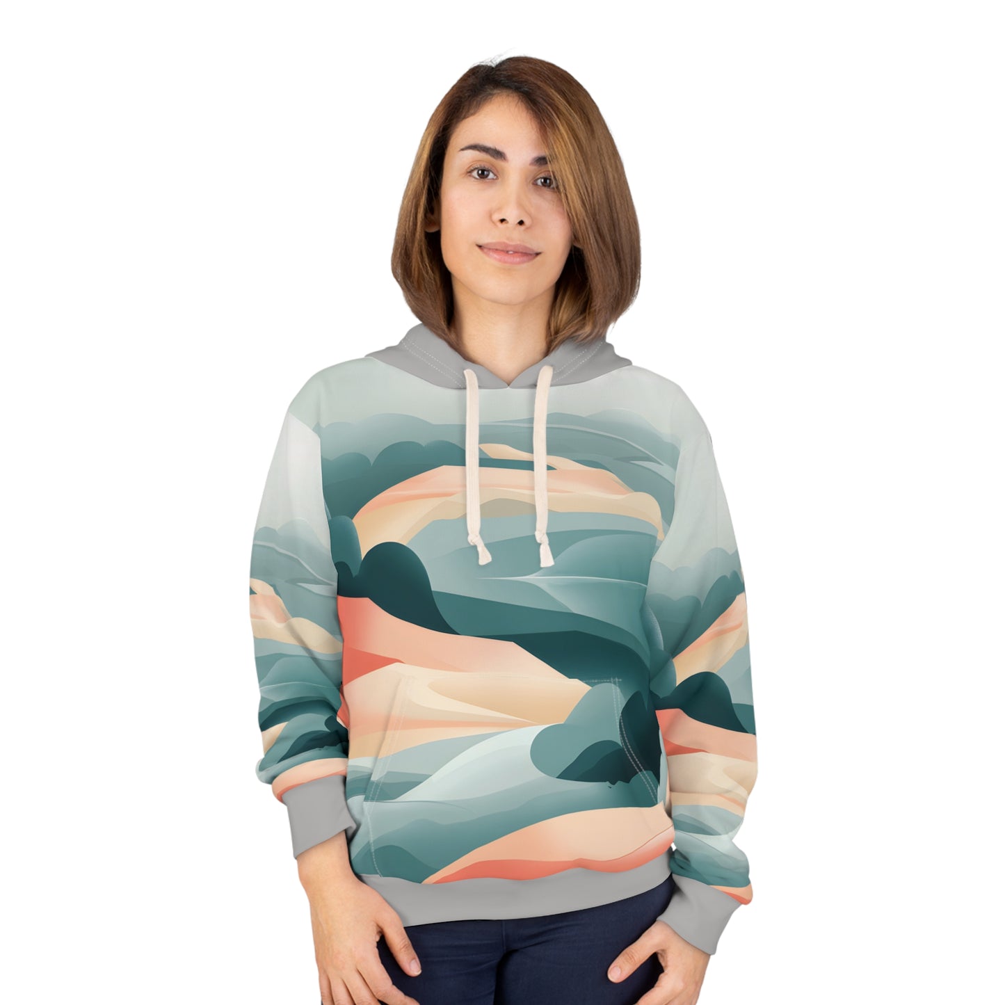 All Over Print Hoodie Fogline Embrace Outdoor Travel Apparel for Adventurers