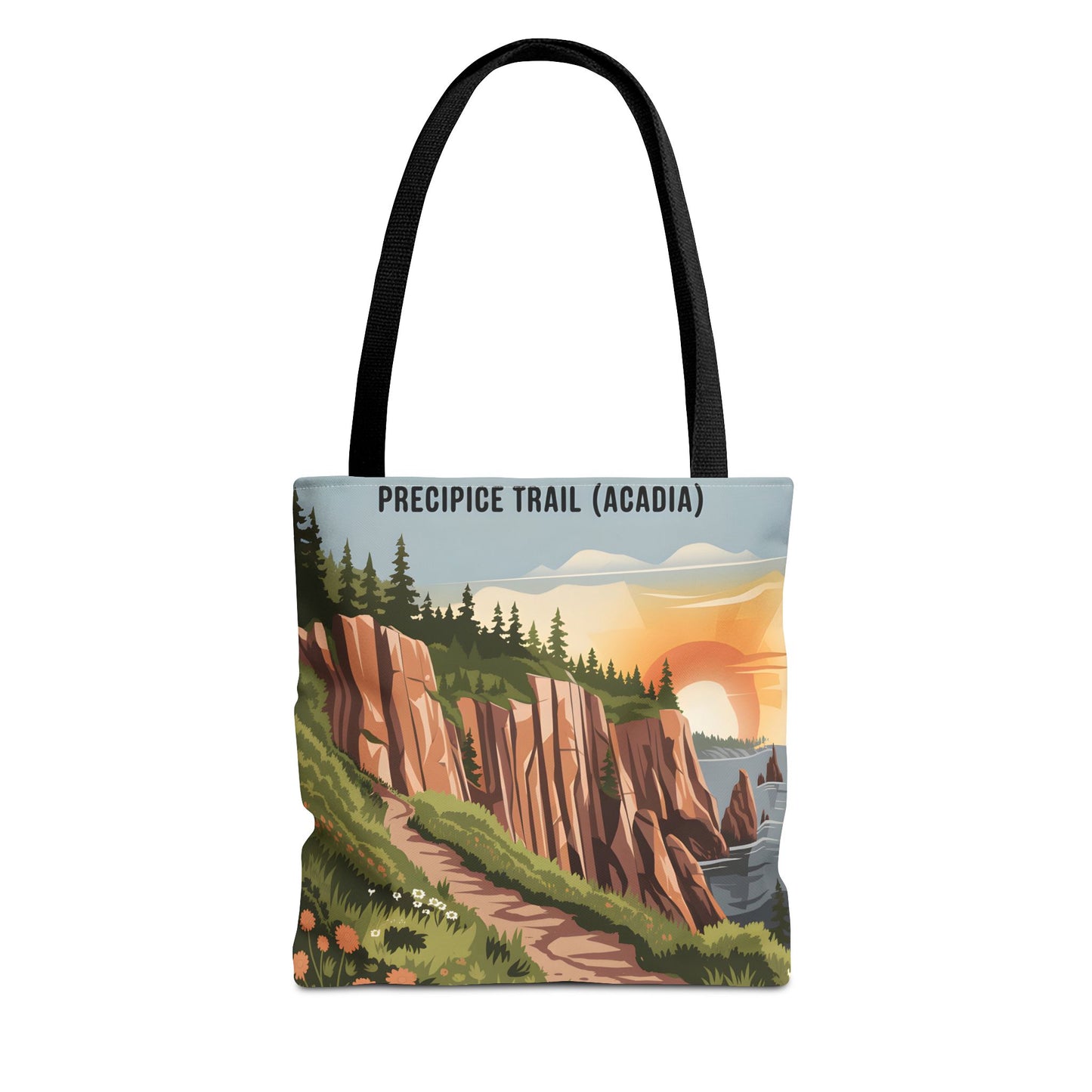 Precipice Trail Acadia National Park All Over Print Tote Bag Nature Design