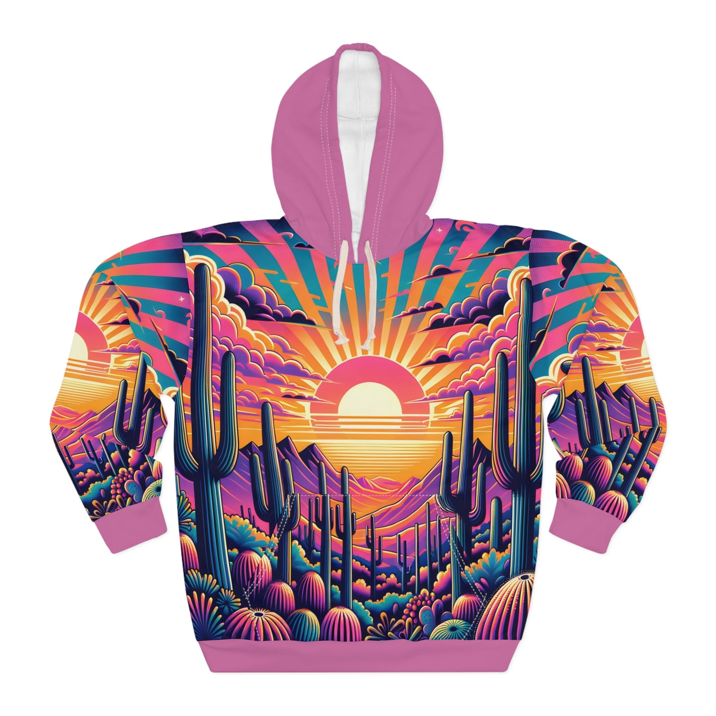 Saguaro National Park Hoodie All Over Print Desert Graphic Adventure Pullover