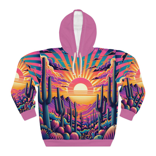 Saguaro National Park Hoodie All Over Print Desert Graphic Adventure Pullover