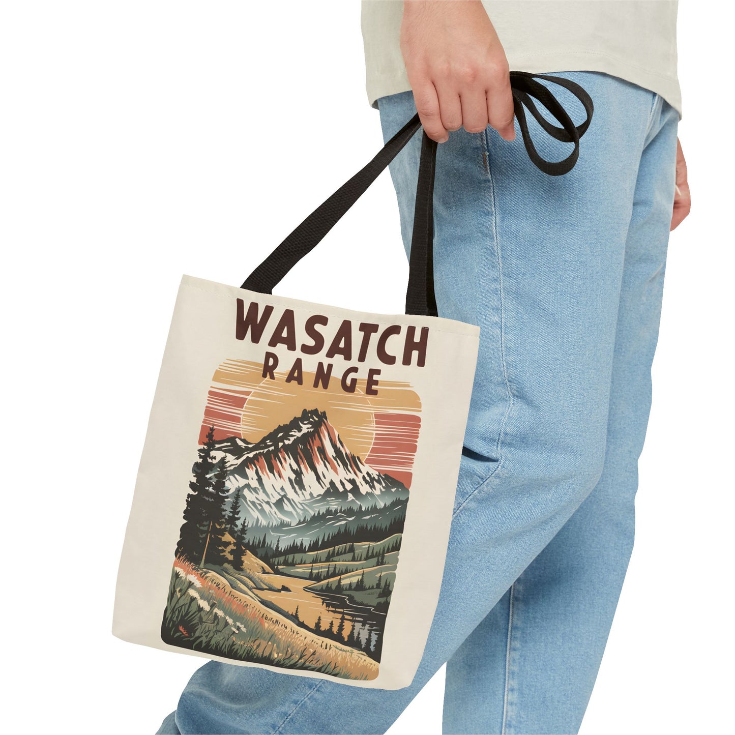Wasatch Range All Over Print Tote Bag Mountain Landscape Eco-Friendly Style