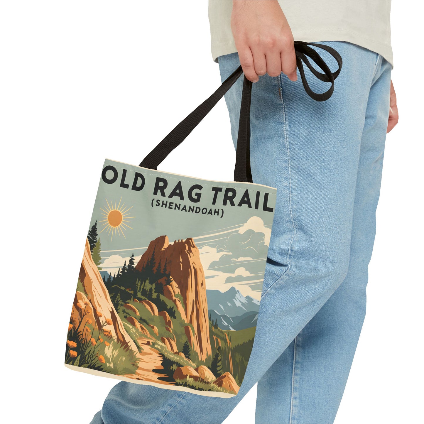 Old Rag Trail Tote Bag Shenandoah National Park Hiking Adventure Apparel