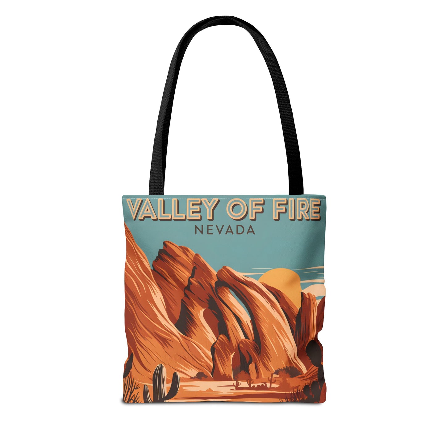 Valley of Fire Nevada All Over Print Tote Bag Desert Landscape Art Travel Gift