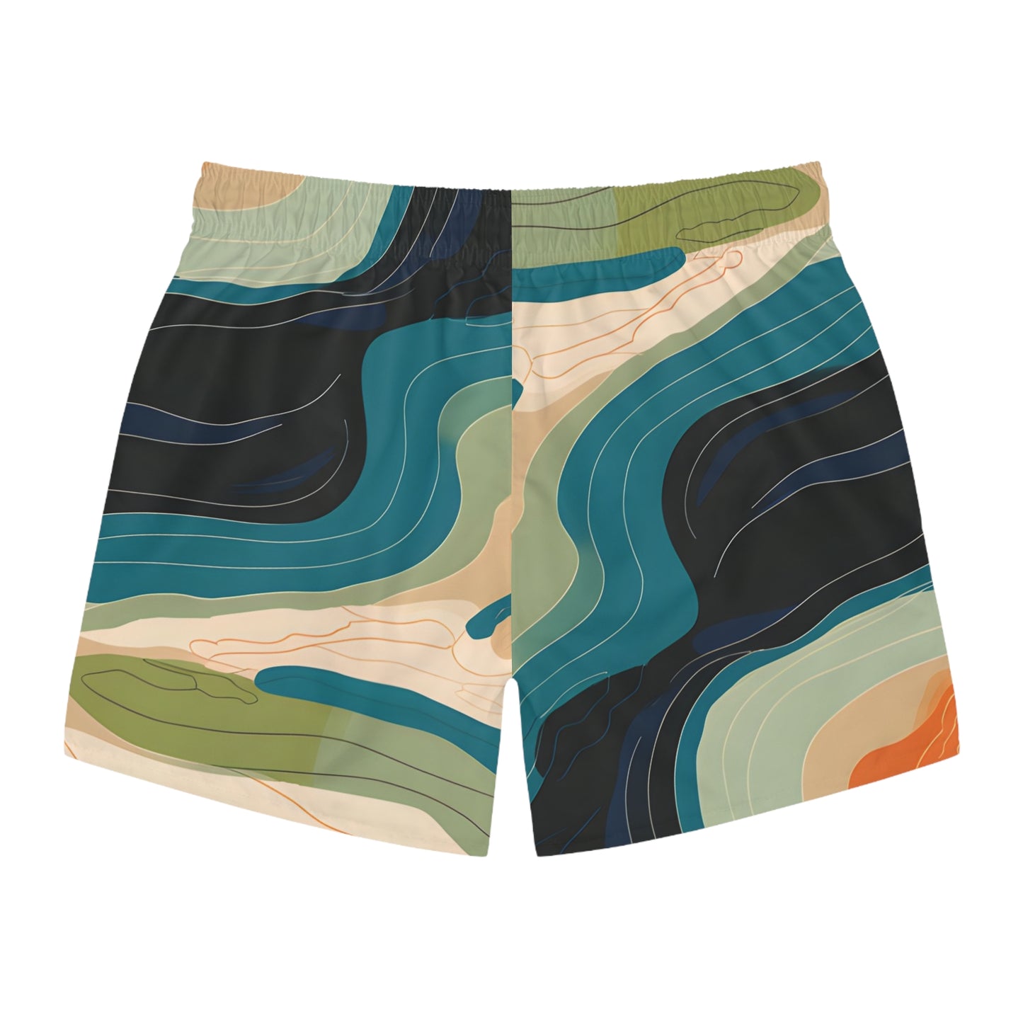 Men's Tide Pool Swim Trunks Stylish Beachwear Outdoor Fun Surf Quick Dry
