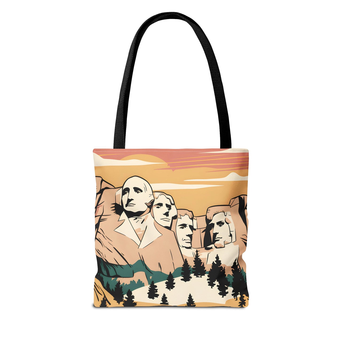 Mount Rushmore Tote Bag, National Parks Shoulder Bag, Patriotic USA Print,