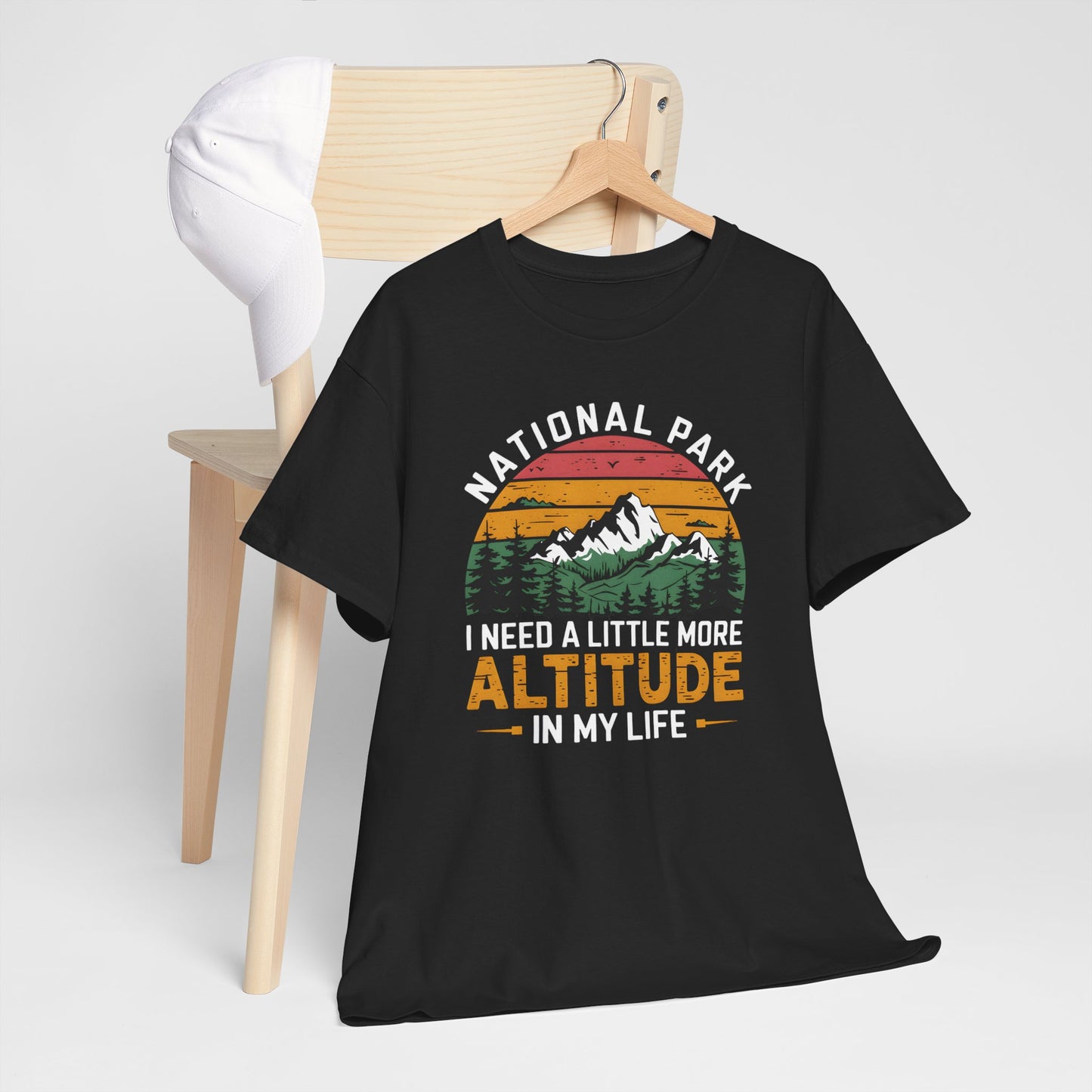 National Park T-Shirt I Need More Altitude Funny Hiking Graphic Adventure Tee