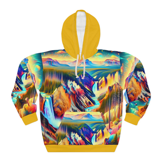Yellowstone National Park Hoodie All-Over Print Artistic Adventure Pullover