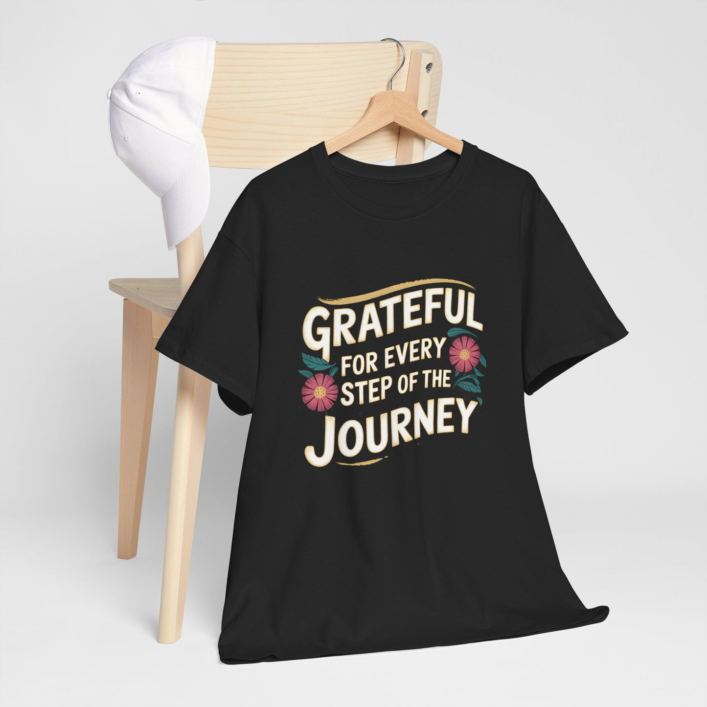 Grateful for Every Step T-Shirt Inspirational Quote Tee Journey Motivational Art