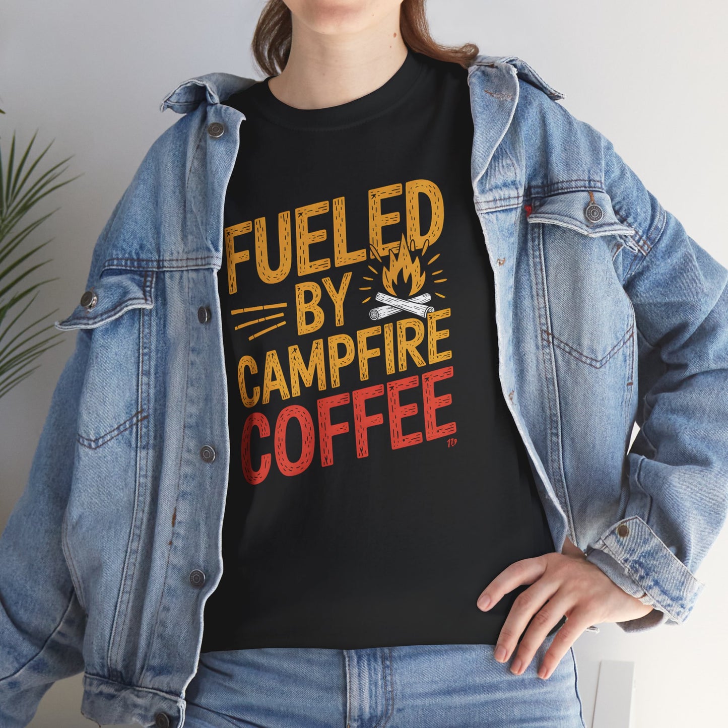 Fueled by Campfire Coffee T-Shirt Unisex Camping Hiking Outdoor Graphic Tee