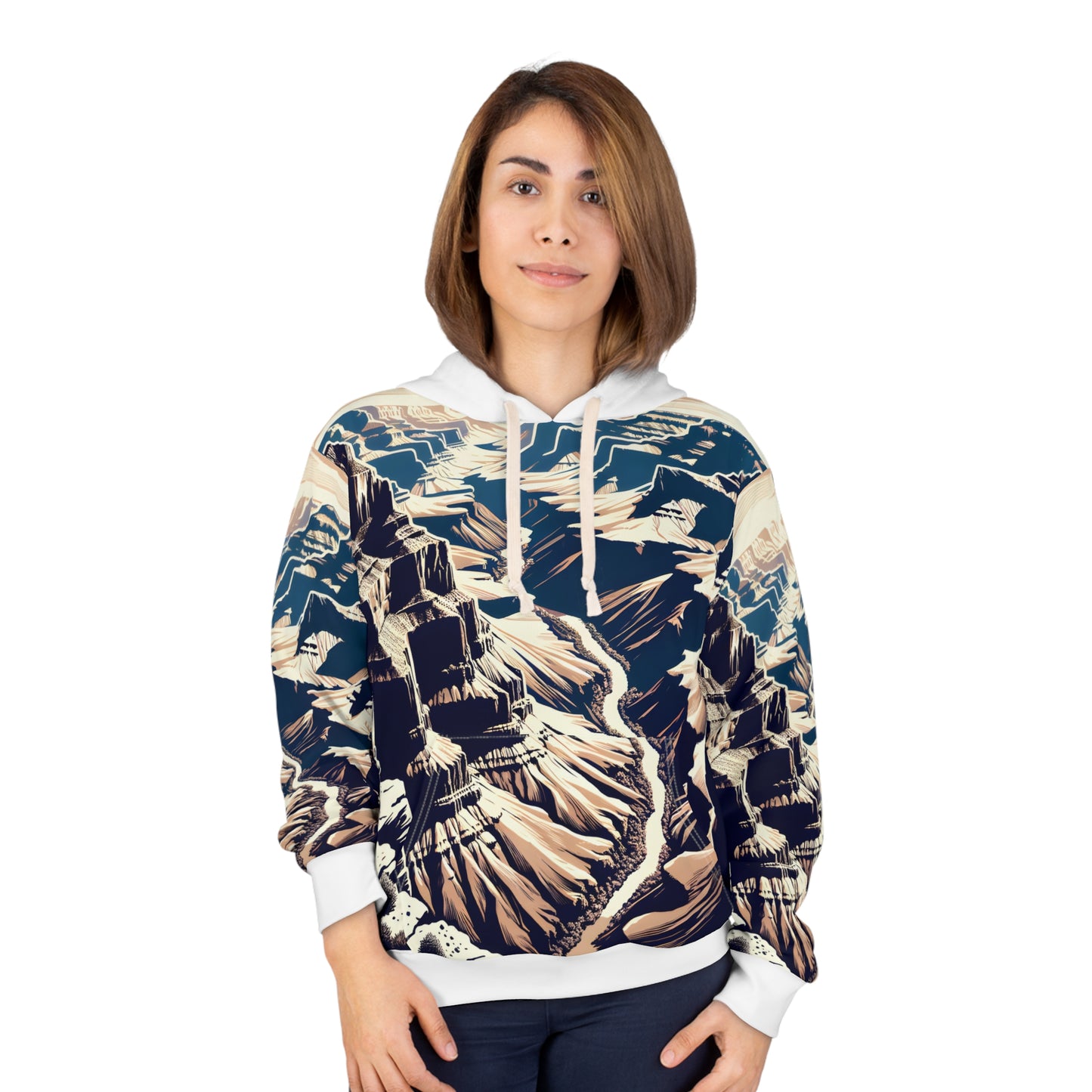 All-Over Print Hoodie Featuring Grand Canyon National Park Design
