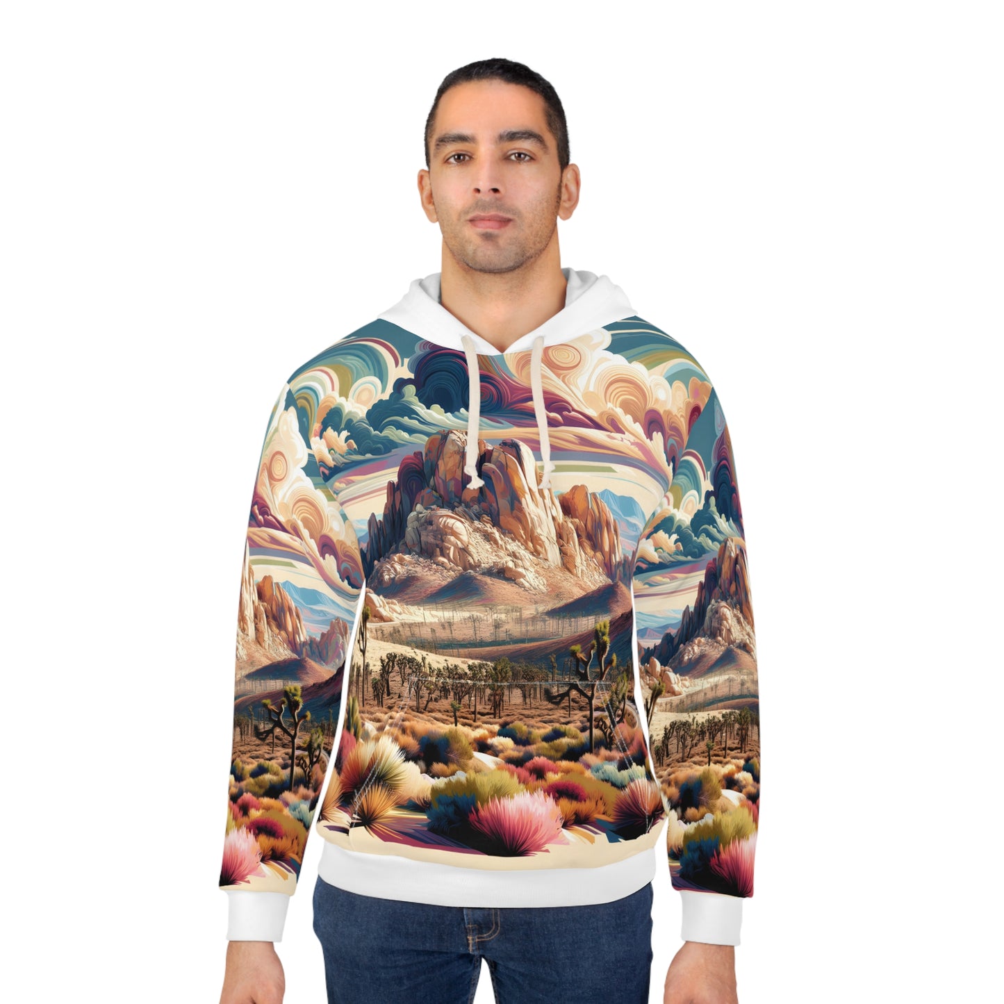 All-Over Print Hoodie Inspired by Joshua Tree National Park Scenery