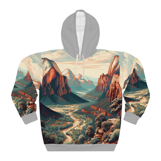 Zion National Park All-Over Print Hoodie for Outdoor Adventure Lovers