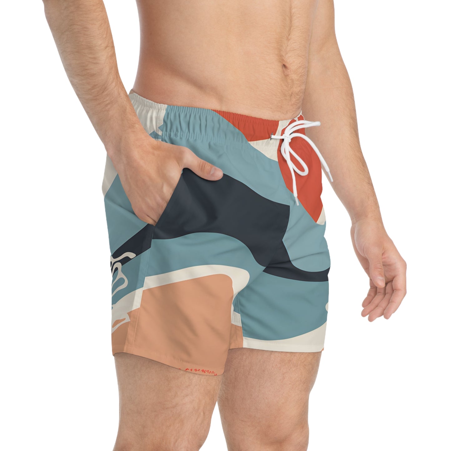Tide Fade Men Swim Trunks Beachwear Summer Shorts Swimwear
