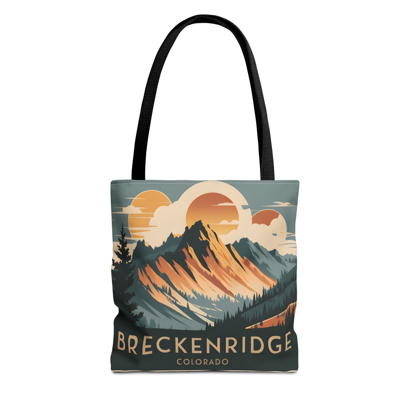 Breckenridge Colorado All Over Print Tote Bag Mountain Landscape Design Art