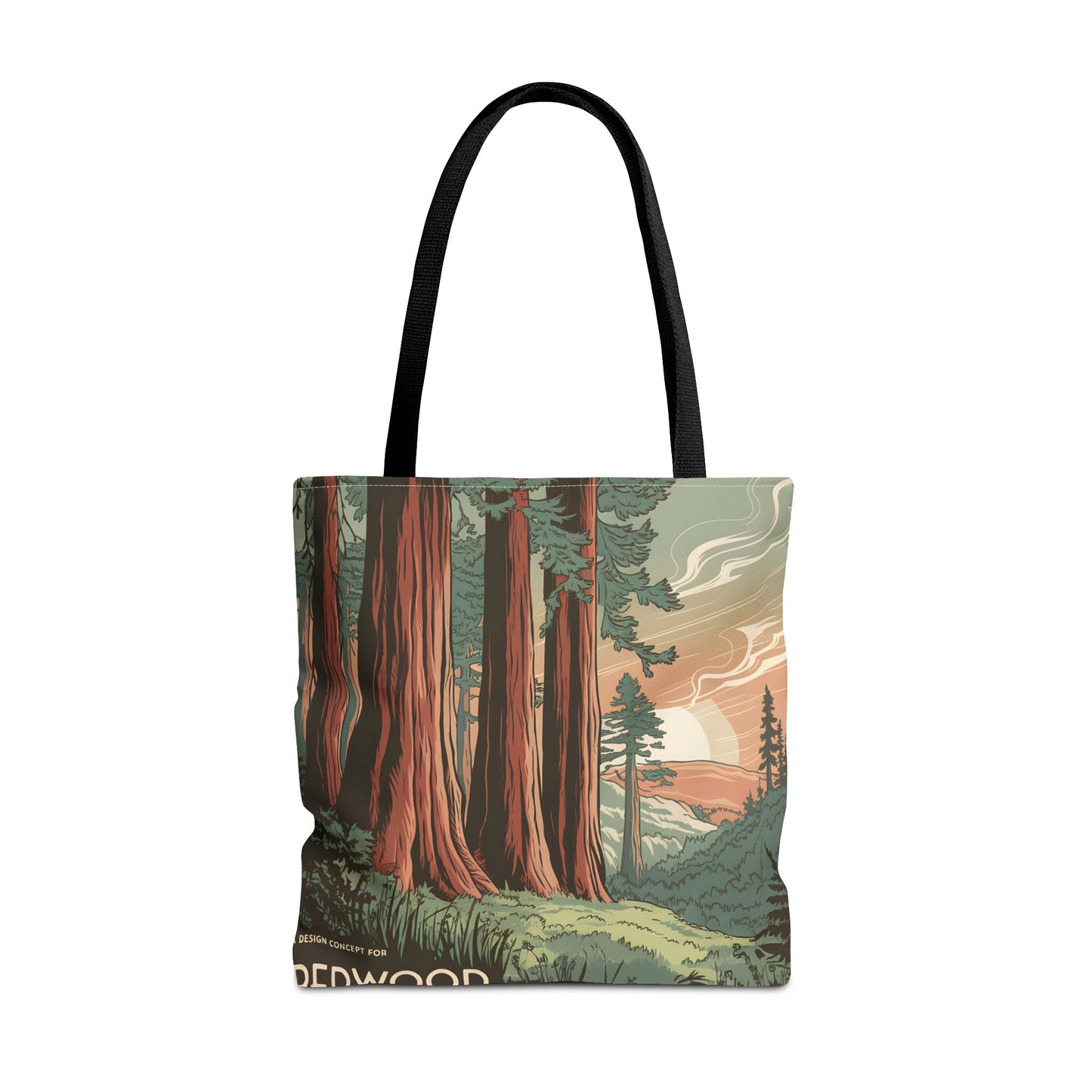 Redwood National Park All Over Print Tote Bag Eco Friendly Travel Accessory