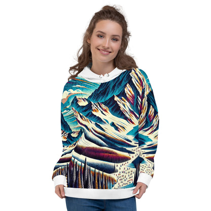 Mammoth Mountain CA Graphic Hoodie – Adult  All-Over Print Pullover, Vibrant Multicolor