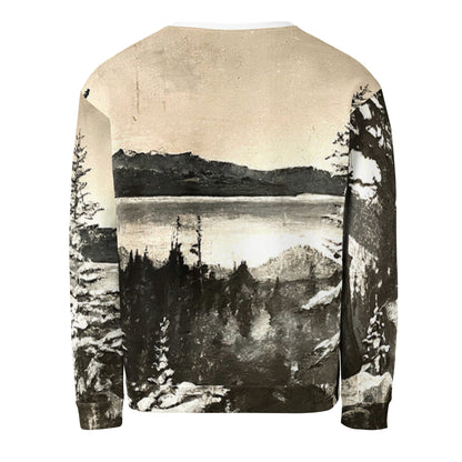 Lake Tahoe All Over Print Sweatshirt - Unique Artwork by Local Artist