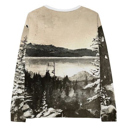 Lake Tahoe All Over Print Sweatshirt - Unique Artwork by Local Artist