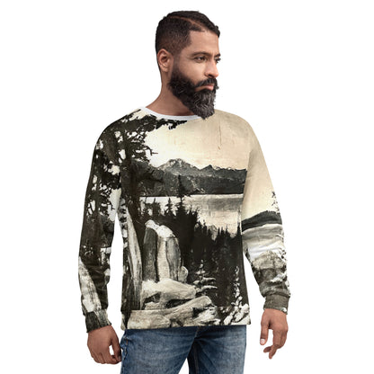 Lake Tahoe All Over Print Sweatshirt - Unique Artwork by Local Artist