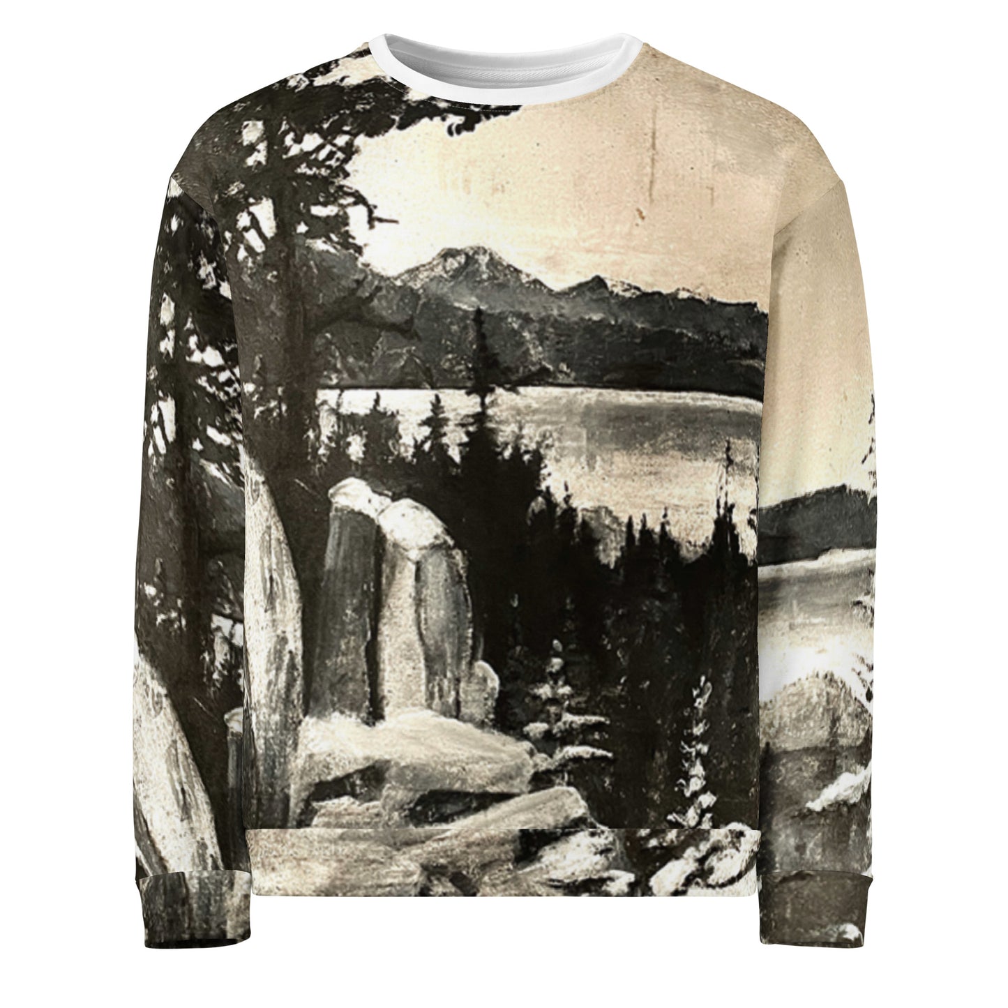 Lake Tahoe All Over Print Sweatshirt - Unique Artwork by Local Artist