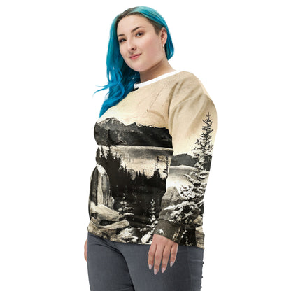 Lake Tahoe All Over Print Sweatshirt - Unique Artwork by Local Artist