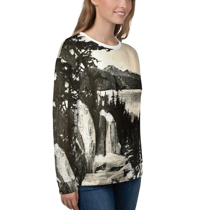 Lake Tahoe All Over Print Sweatshirt - Unique Artwork by Local Artist