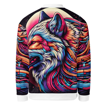 Wolf Art Bomber Jacket Adult Vibrant Artistic All Over Print Full Zip Soft Shell