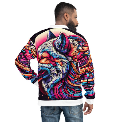 Wolf Art Bomber Jacket Adult Vibrant Artistic All Over Print Full Zip Soft Shell