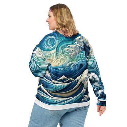 The Great Flood Bomber Jacket – Unisex Artistic All-Over Print Graphic, Men's Women's Festival Outerwear