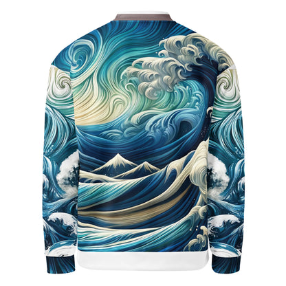 The Great Flood Bomber Jacket – Unisex Artistic All-Over Print Graphic, Men's Women's Festival Outerwear