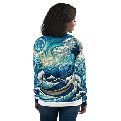 The Great Flood Bomber Jacket – Unisex Artistic All-Over Print Graphic, Men's Women's Festival Outerwear